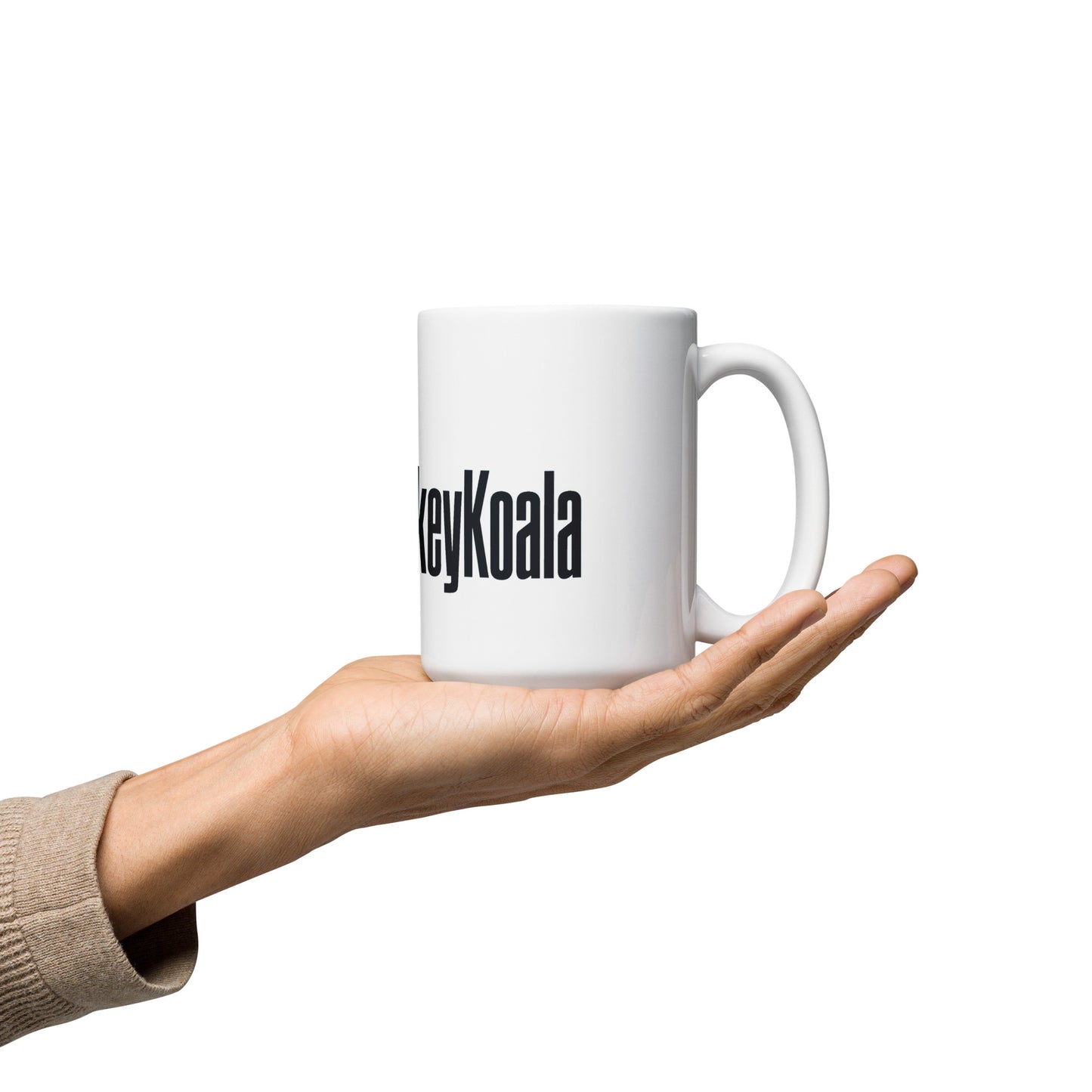 Taza blanca brillante OkeyKoala