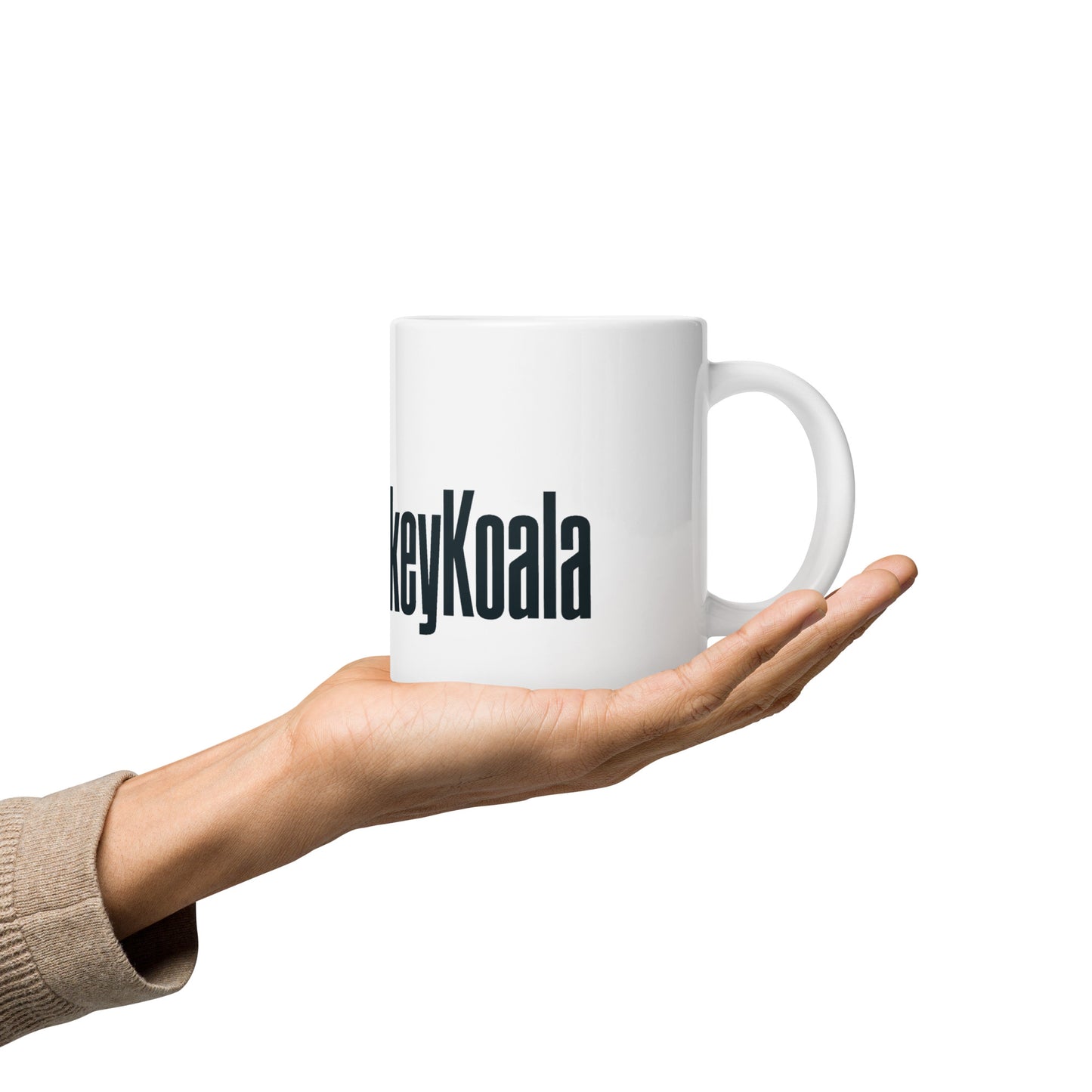 Taza blanca brillante OkeyKoala